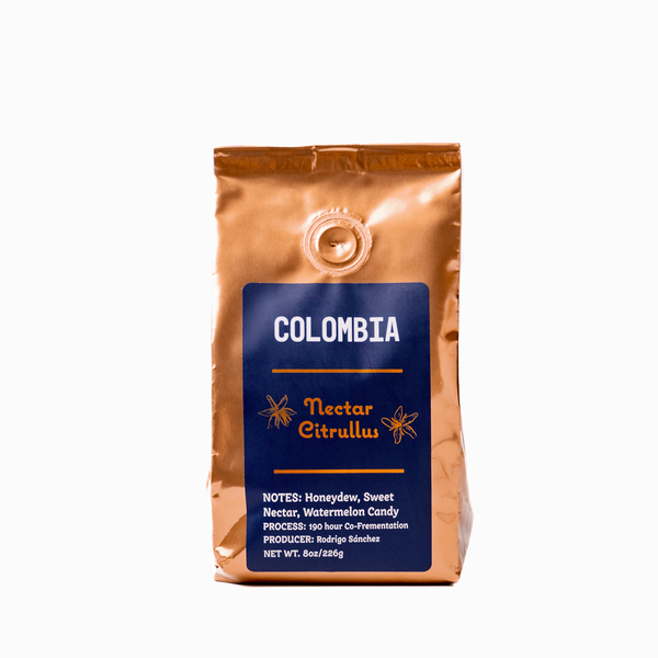 Colombia Coffee Beans, Nectar Citrullus Roast with tasting notes of Honeydew, sweet nectar, and watermelon candy