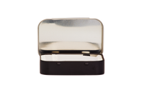 Open, front view of Four Sisters Espresso Instant Coffee Tin with notes of Chocolate Ganache, Caramel, & Key lime