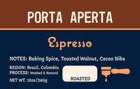 Porta Aperta label with notes of Baking Spice, Toasted Walnut, Cacao Nibs